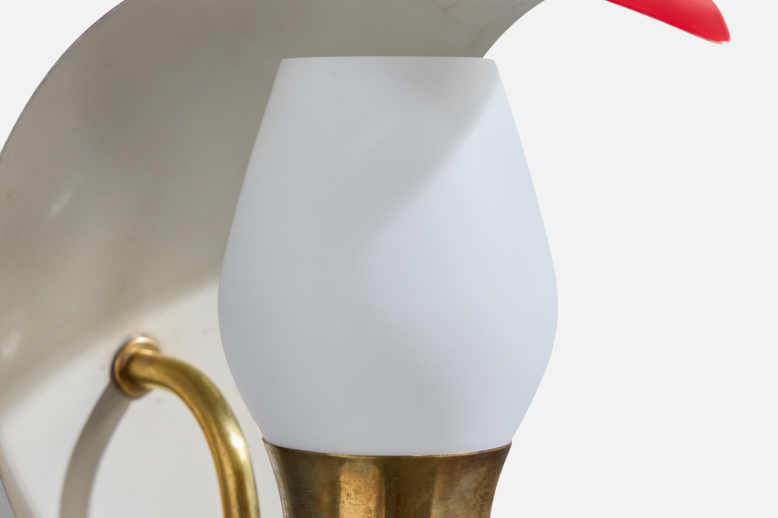 Métal Bent Karlby, appliques, laiton, métal, verre, Danemark, années 1950 en vente