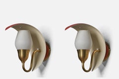 Bent Karlby, Wall Lights, Messing, Metall, Glas, Dänemark, 1960er Jahre