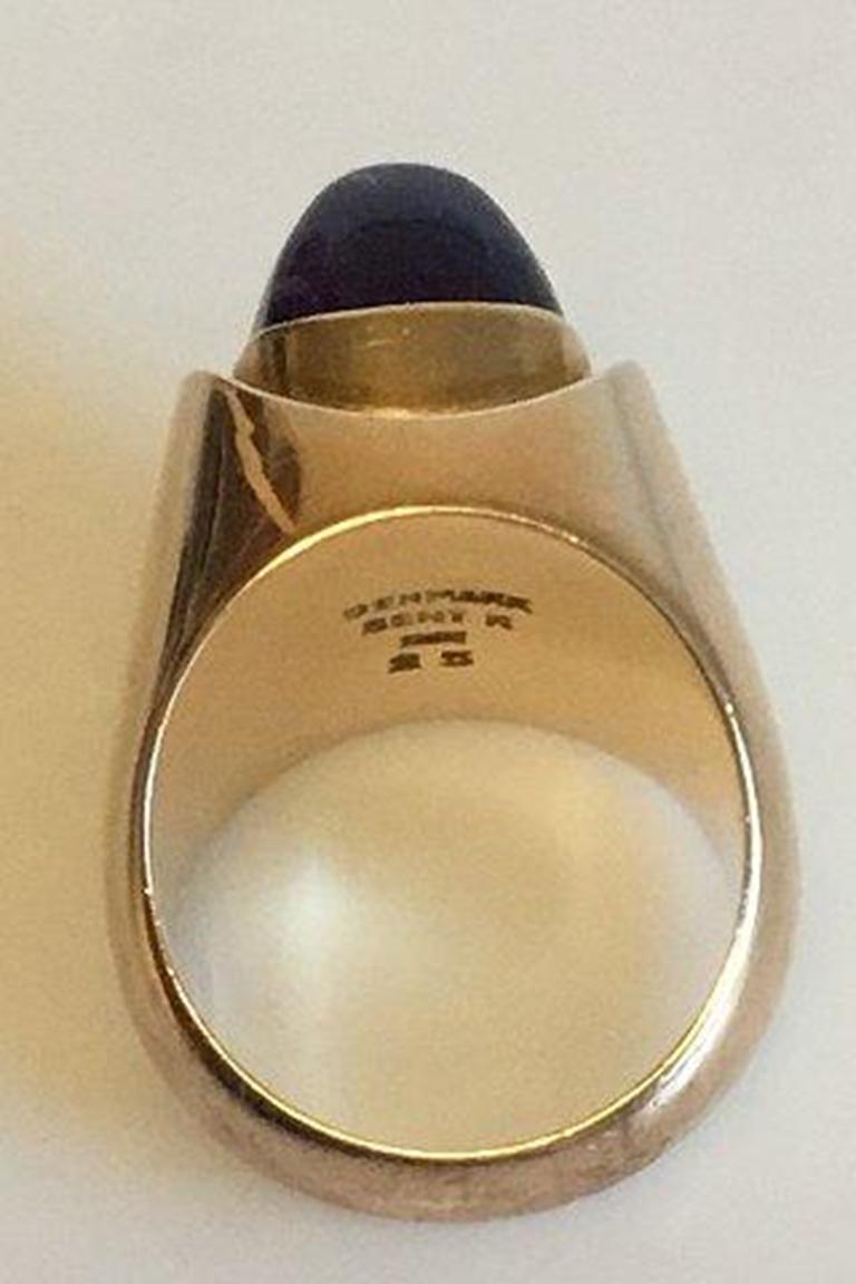 Bent Knudsen 14 K Gold Ring with Amethyst In Good Condition For Sale In Copenhagen, DK