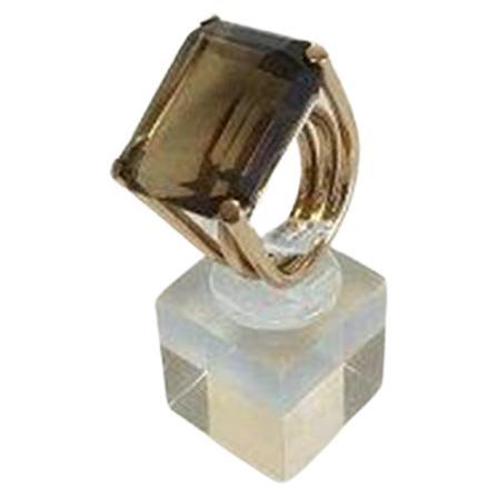 10KY or 14KY Gold Ladies Ring Details about   Smoky Quartz w/ 2 Accents R016-Handmade 
