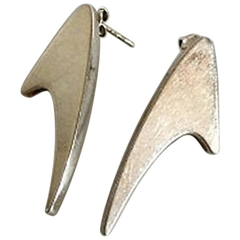 Bent Knudsen Sterling Silver Earrings For Sale