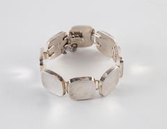 Bent Knudsen Sterling Silver Handmade Modernist Square Bracelet