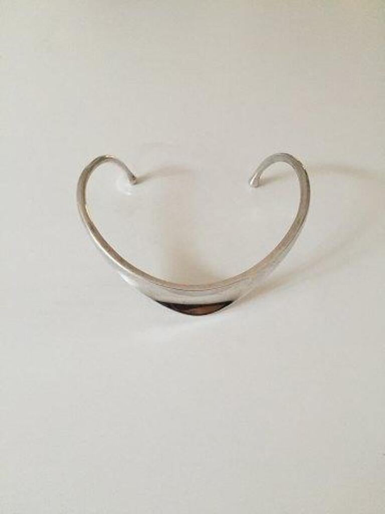 Bent Knudsen Sterling Silver Necklace, Neck Ring No 3. 
Weighs 75g / 2.64oz 
In good condition.