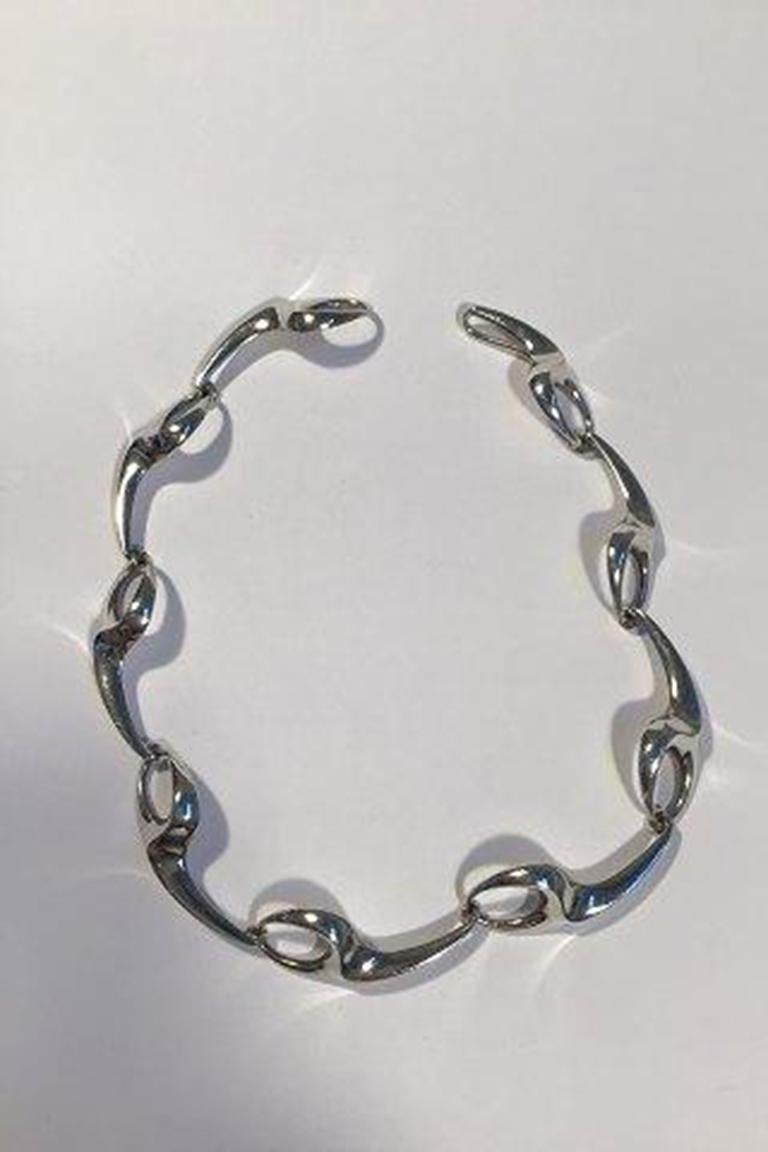 Bent Knudsen Sterling Silver Necklace No 46 In Good Condition For Sale In Copenhagen, DK