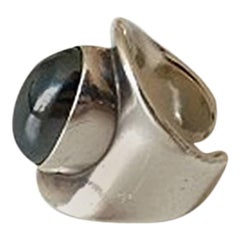 Bent Knudsen Sterling Silver Ring #4 with Hematite
