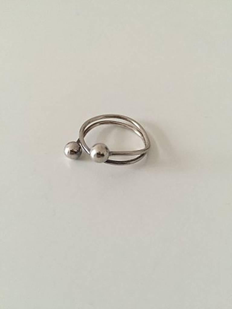 Bent Knudsen Sterling Silver Ring. In good condition. Ring Size 52/53 / US 6. Weighs 2.1 g / 0.07 oz.