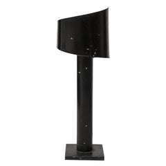 Bent Lacquered Steel Table Lamp, France, c. 1940