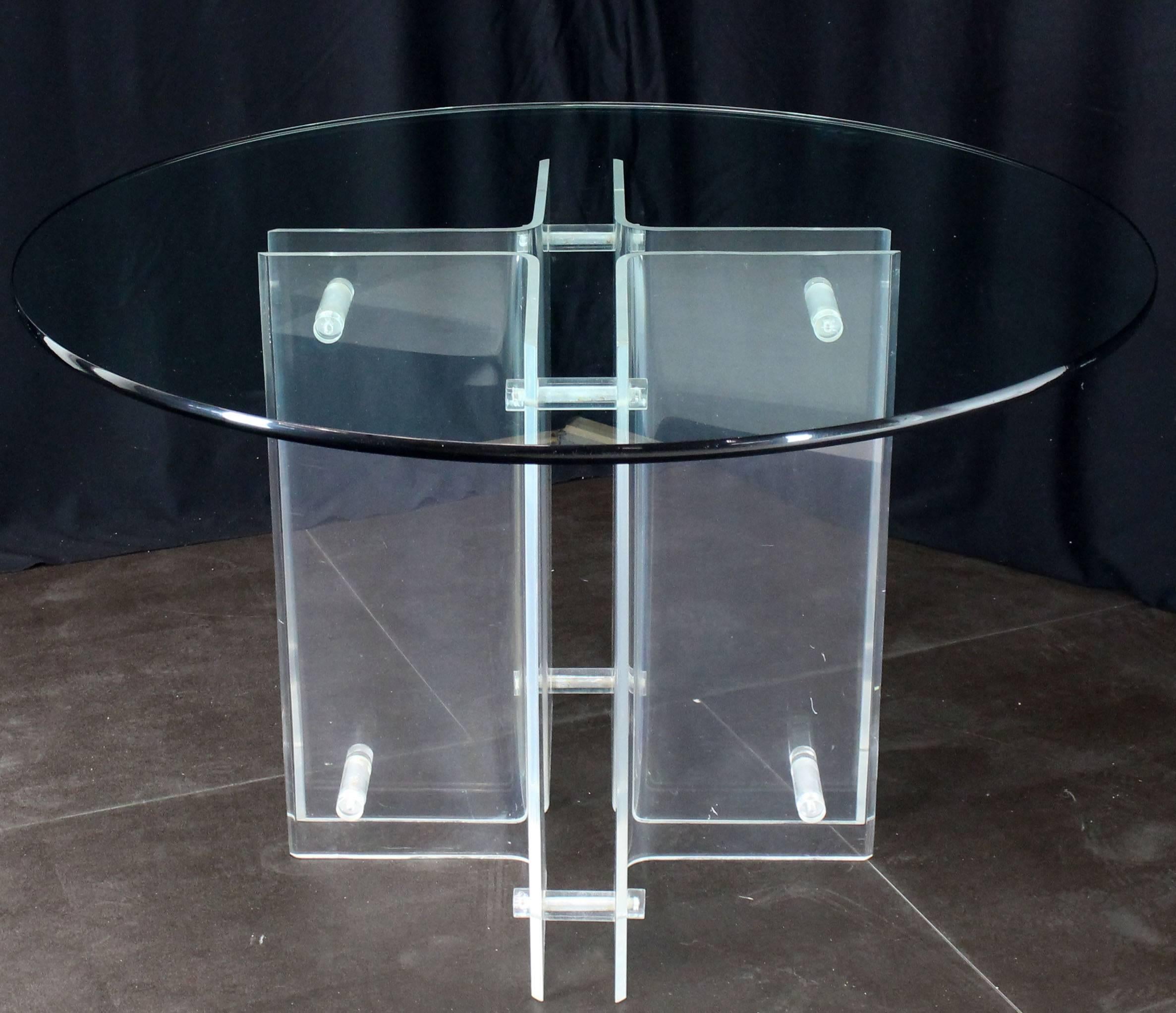 lucite round dining table