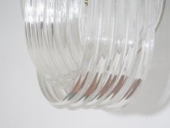 Bent Lucite Ribbon Chandelier