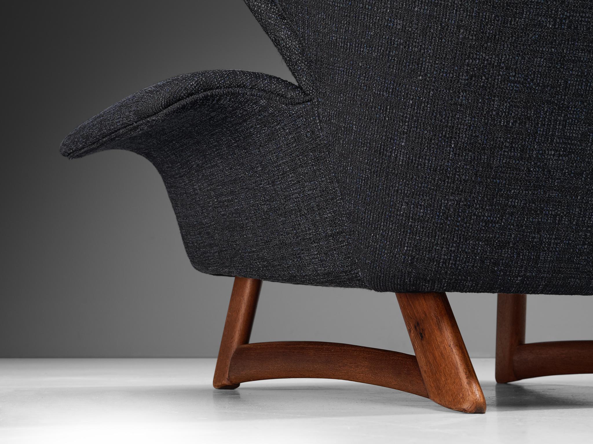 Mid-20th Century Bent Møller Jepsen 'FN' Lounge Chair in Dark Blue Upholstery  For Sale