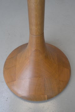 Bent Møller Jørgensen Danish Floor Lamp with Oak Inlaid Pattern by Dyrlund 1970s