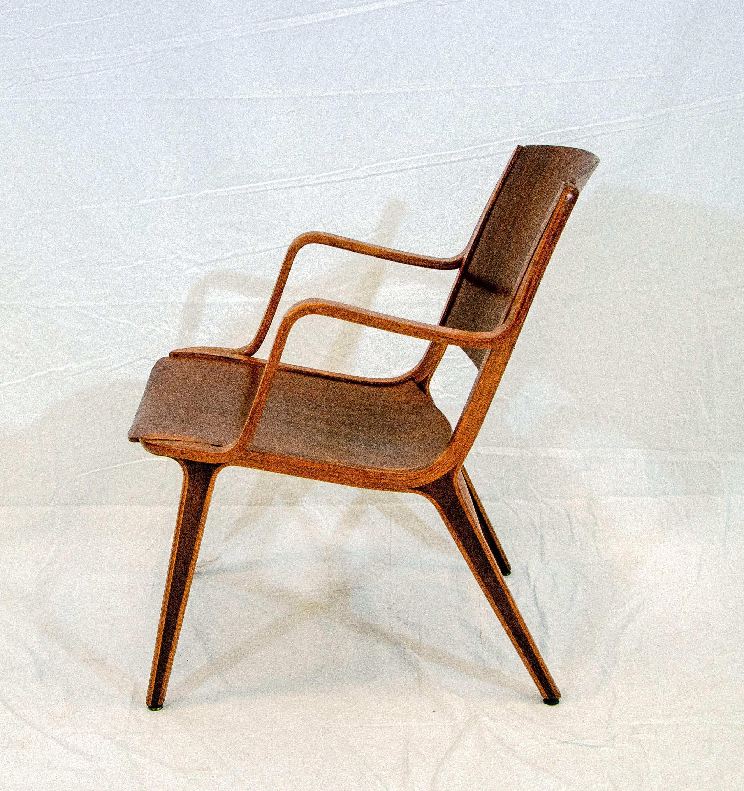 Bent Ply Ax Arm Chair by Peter Hvidt & Orla Mølgaard-Nielsen For Sale 6