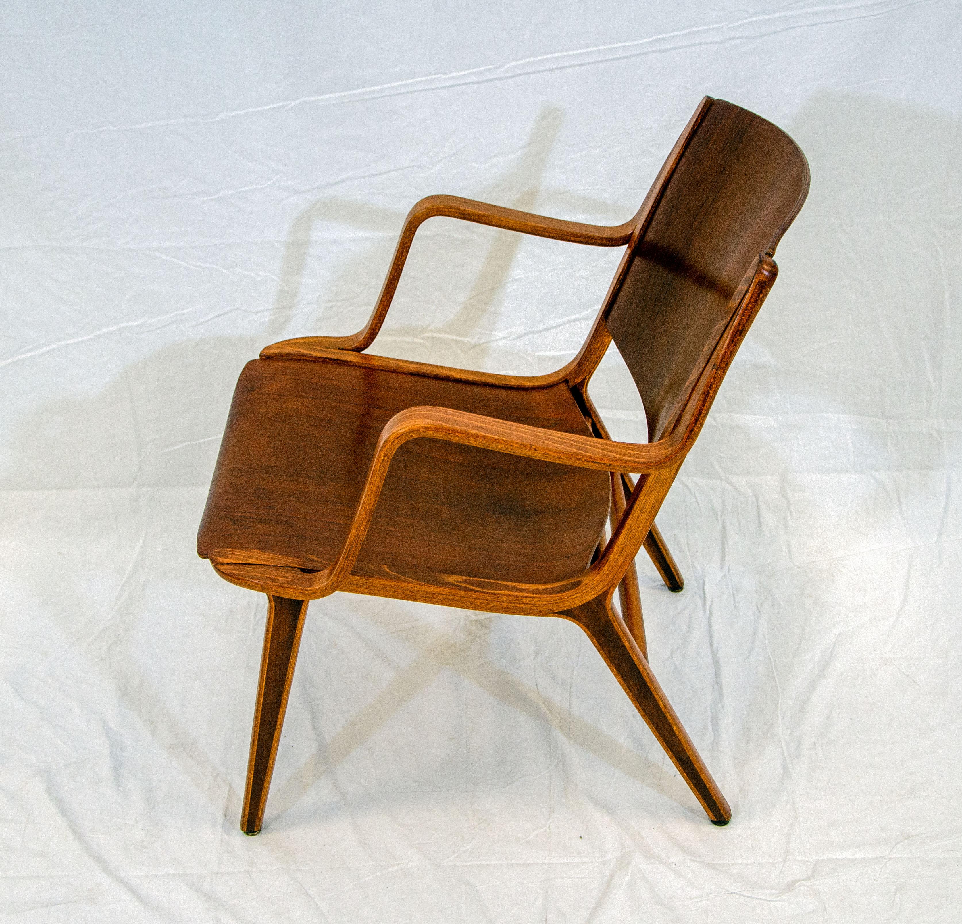 Bent Ply Ax Arm Chair by Peter Hvidt & Orla Mølgaard-Nielsen For Sale 7