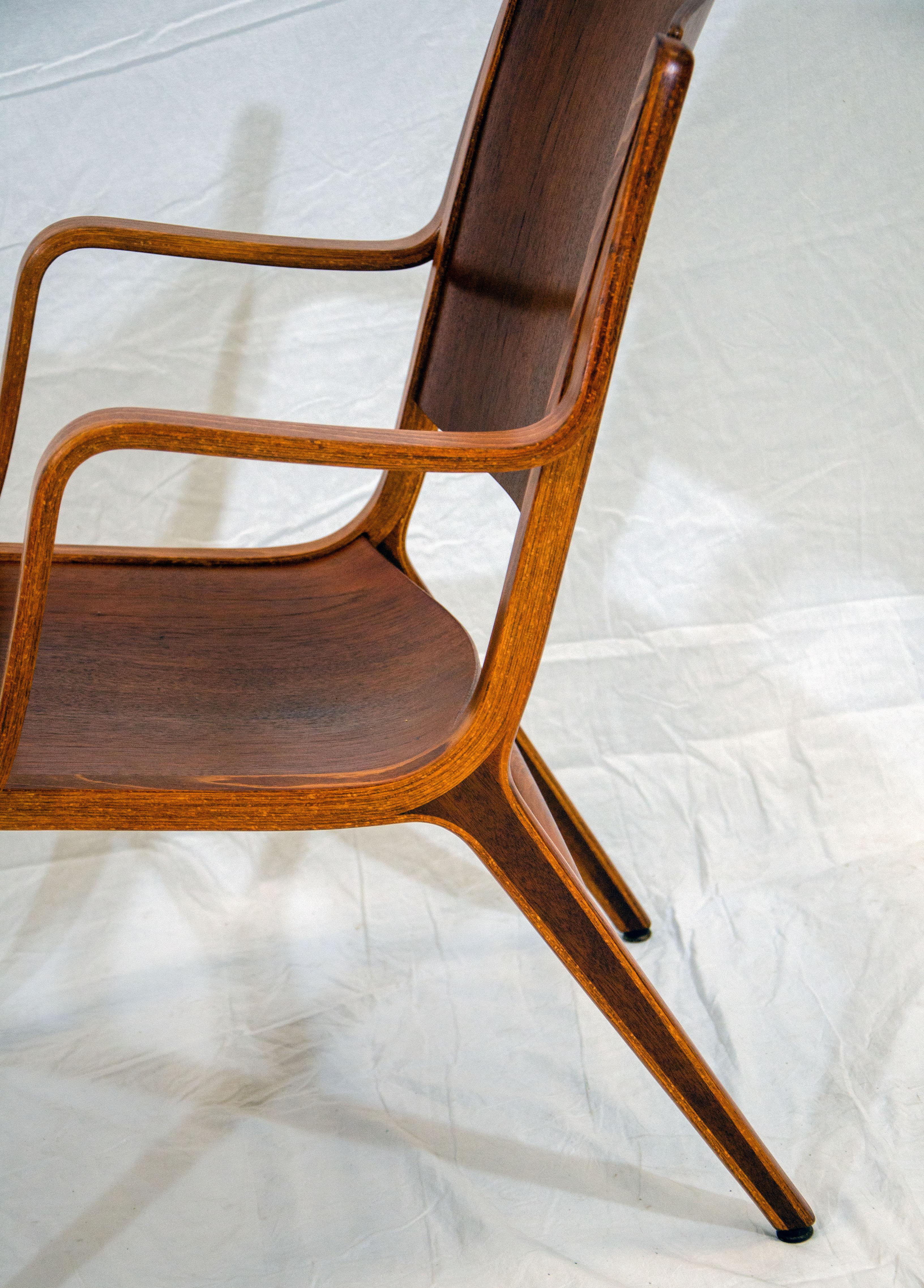 Bent Ply Ax Arm Chair by Peter Hvidt & Orla Mølgaard-Nielsen For Sale 9