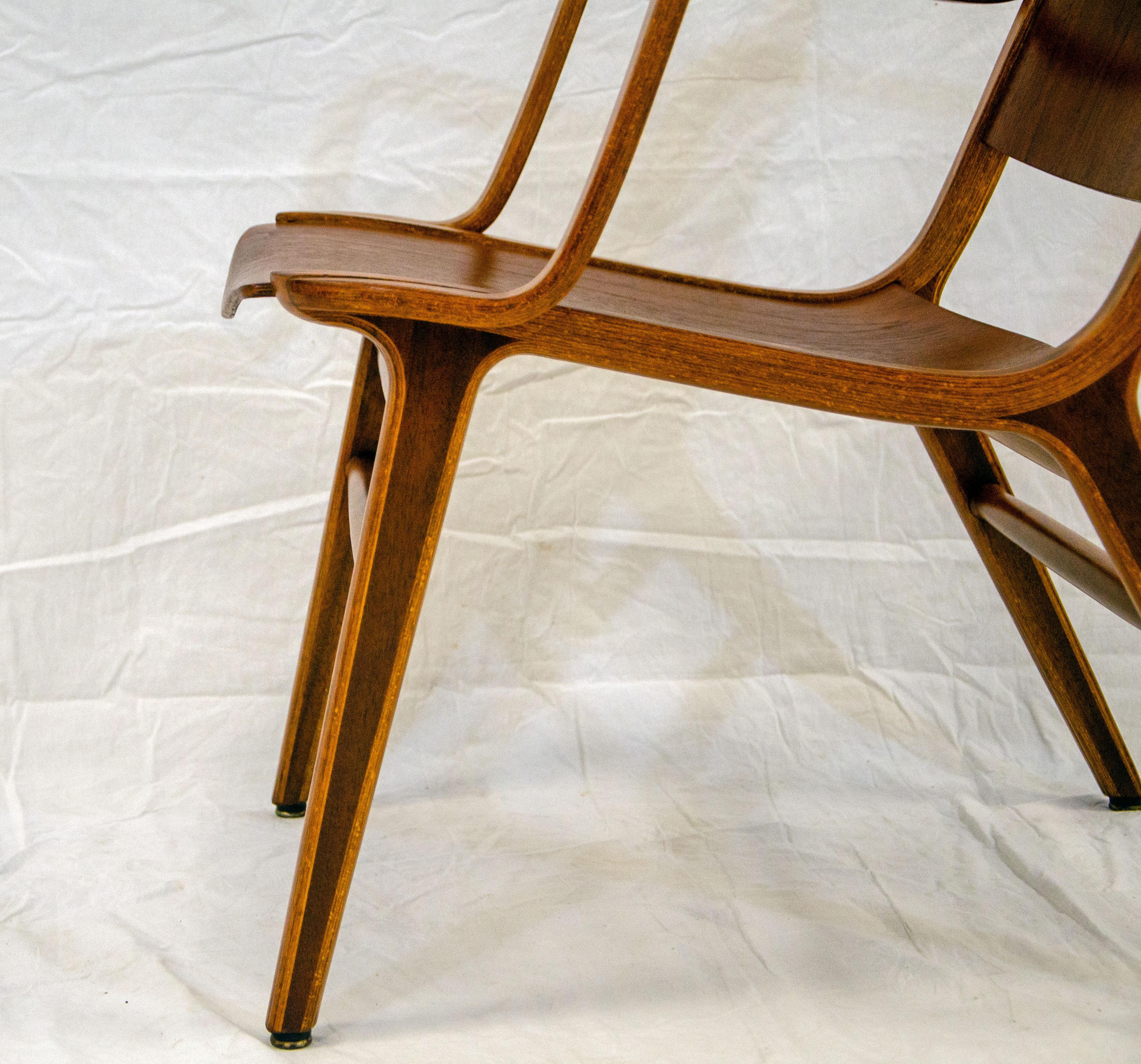 Bent Ply Ax Arm Chair by Peter Hvidt & Orla Mølgaard-Nielsen For Sale 13