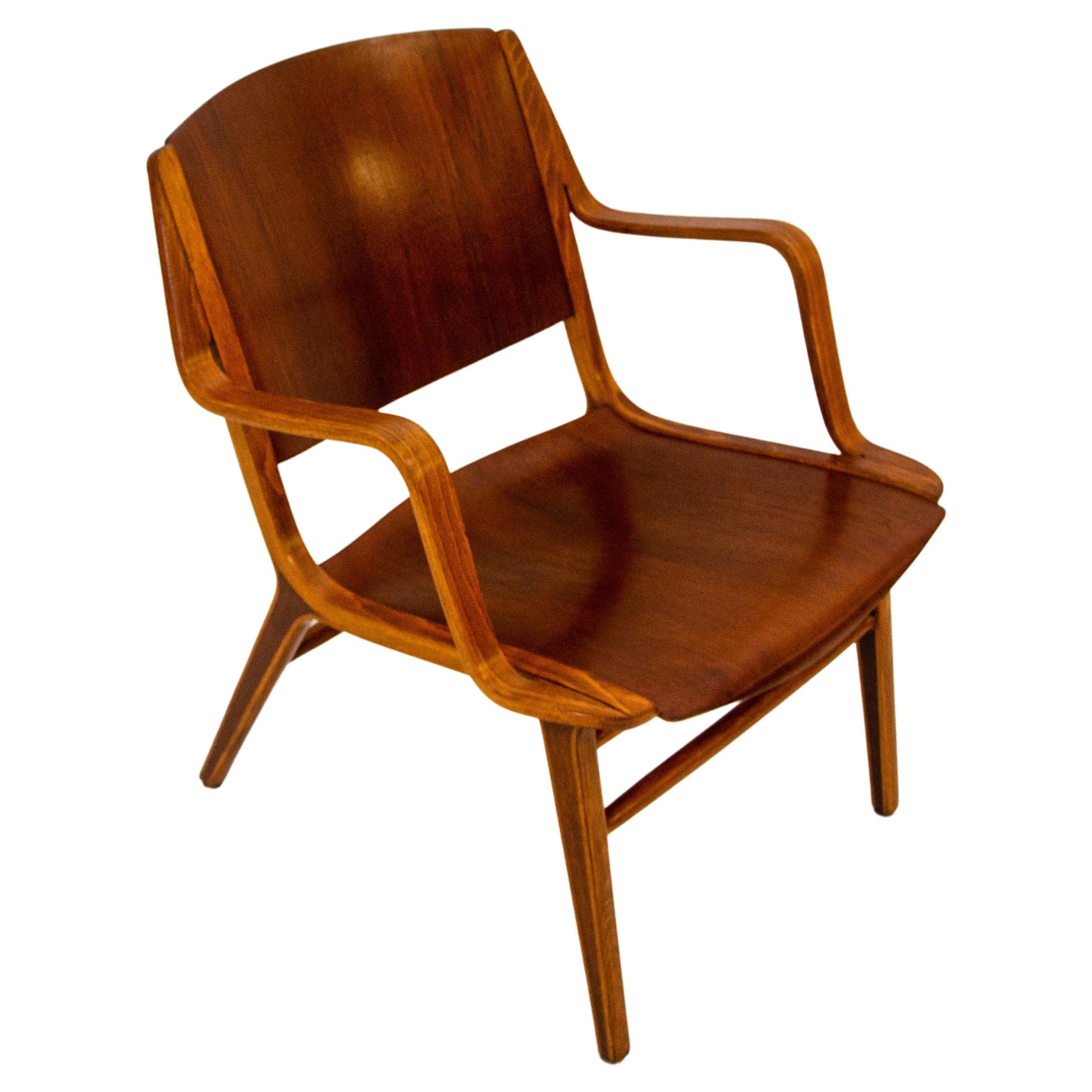 Bent Ply Ax Arm Chair by Peter Hvidt & Orla Mølgaard-Nielsen For Sale
