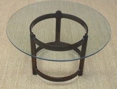 Bent Plywood and Ashwood Pedestal Coffee Table