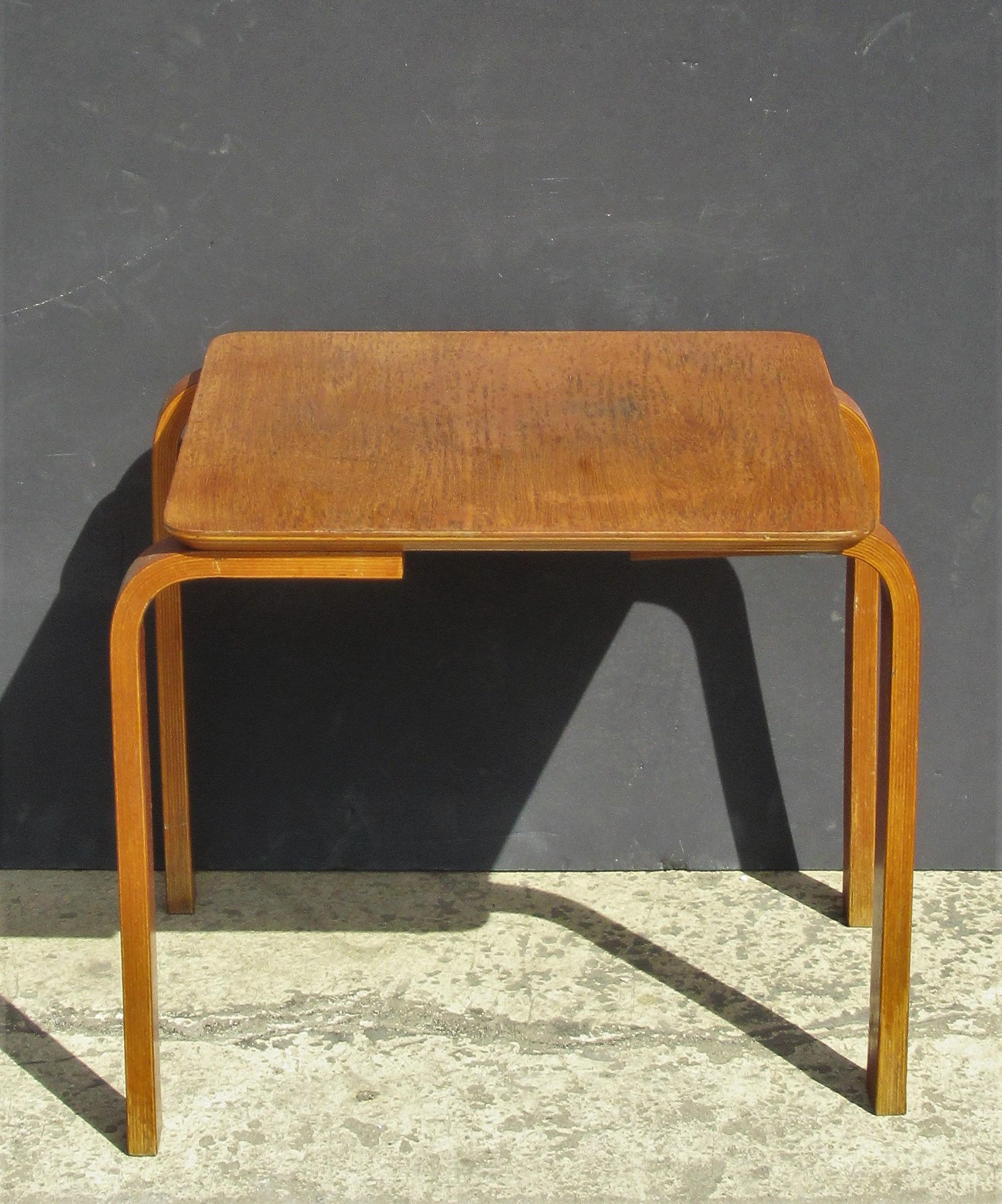 bent plywood end table