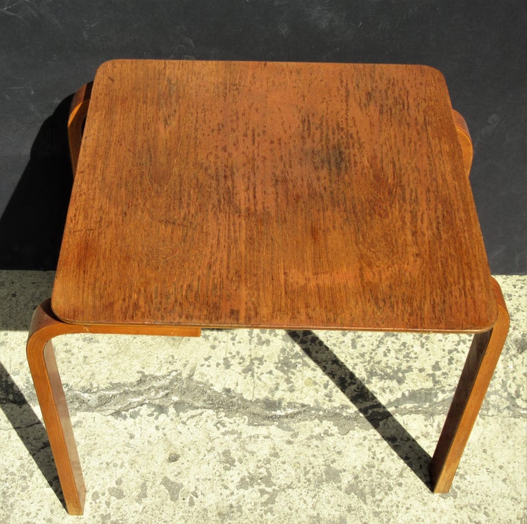 Bent Plywood and Teak Occasional Side Table - Made in ...