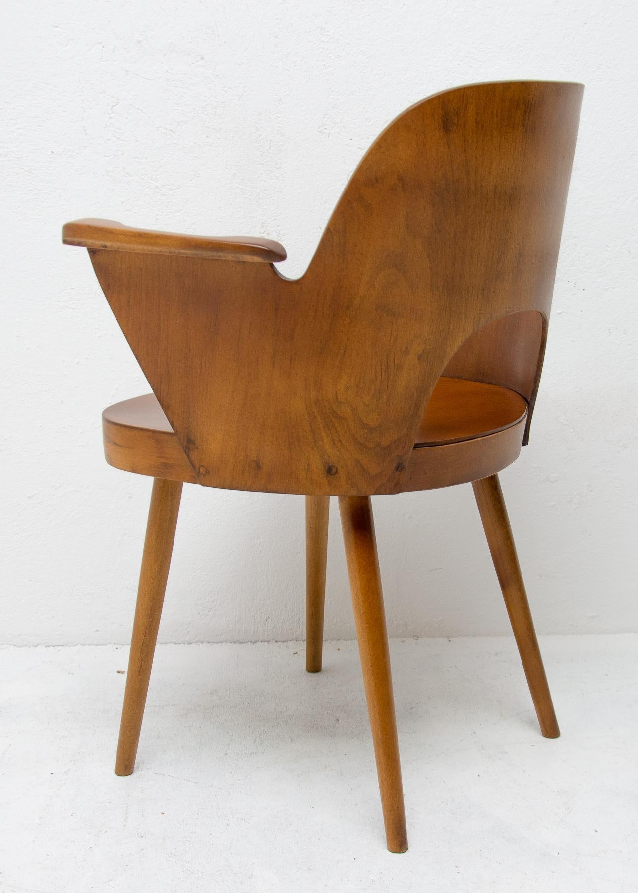 Bent Plywood Desk Armchair by Oswald Haerdtl, 1960s 4