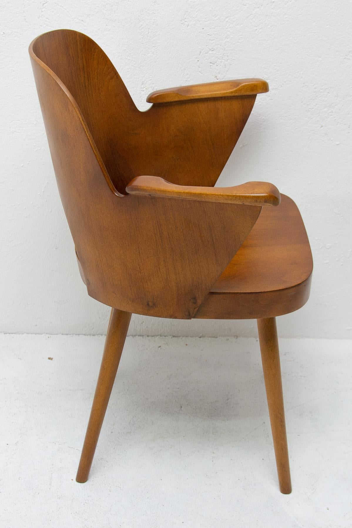 Bent Plywood Desk Armchair by Oswald Haerdtl, 1960s 1