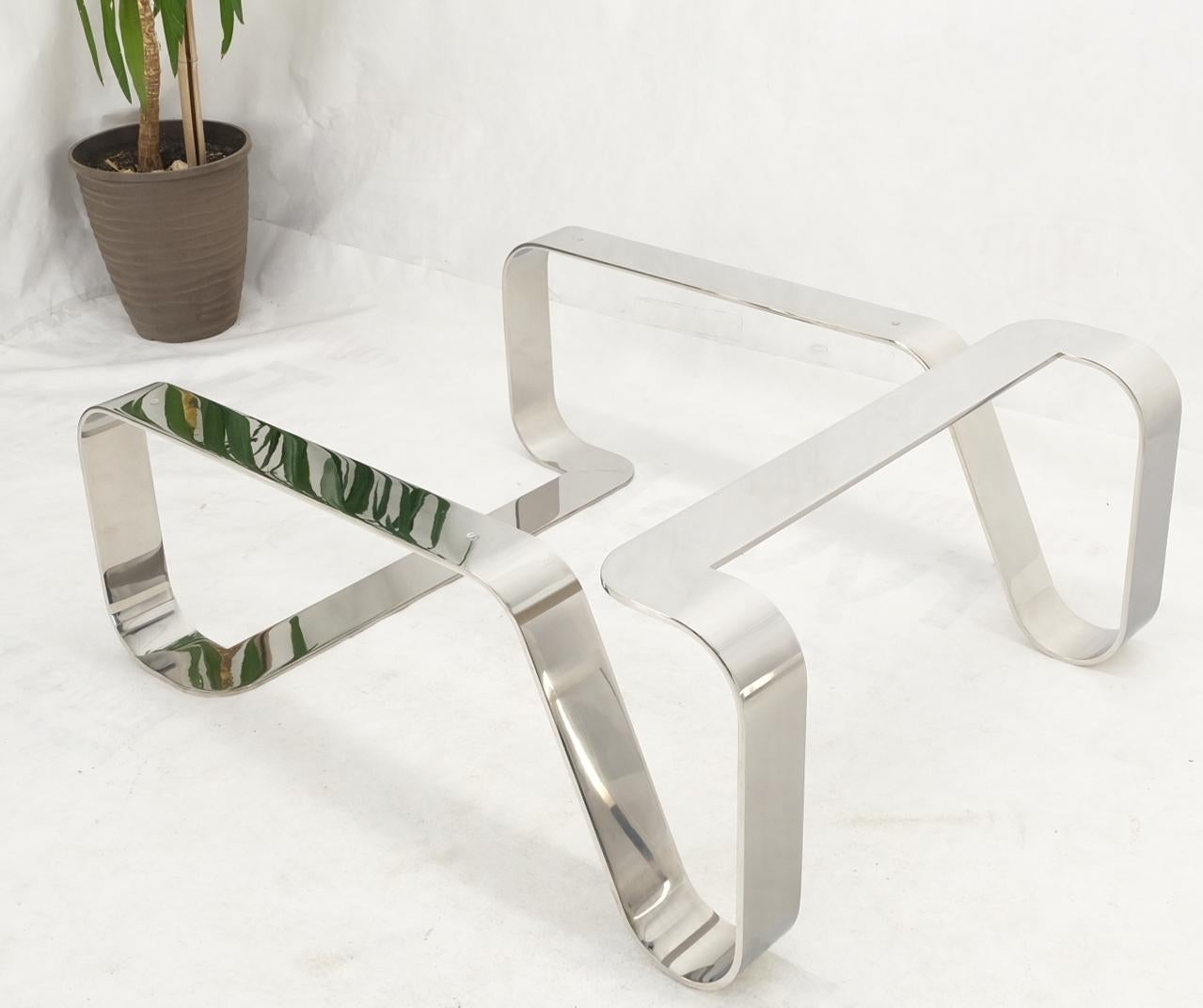 Table basse Odyssey de Gary Gutterman en verre inoxydable poli et plié en vente 8