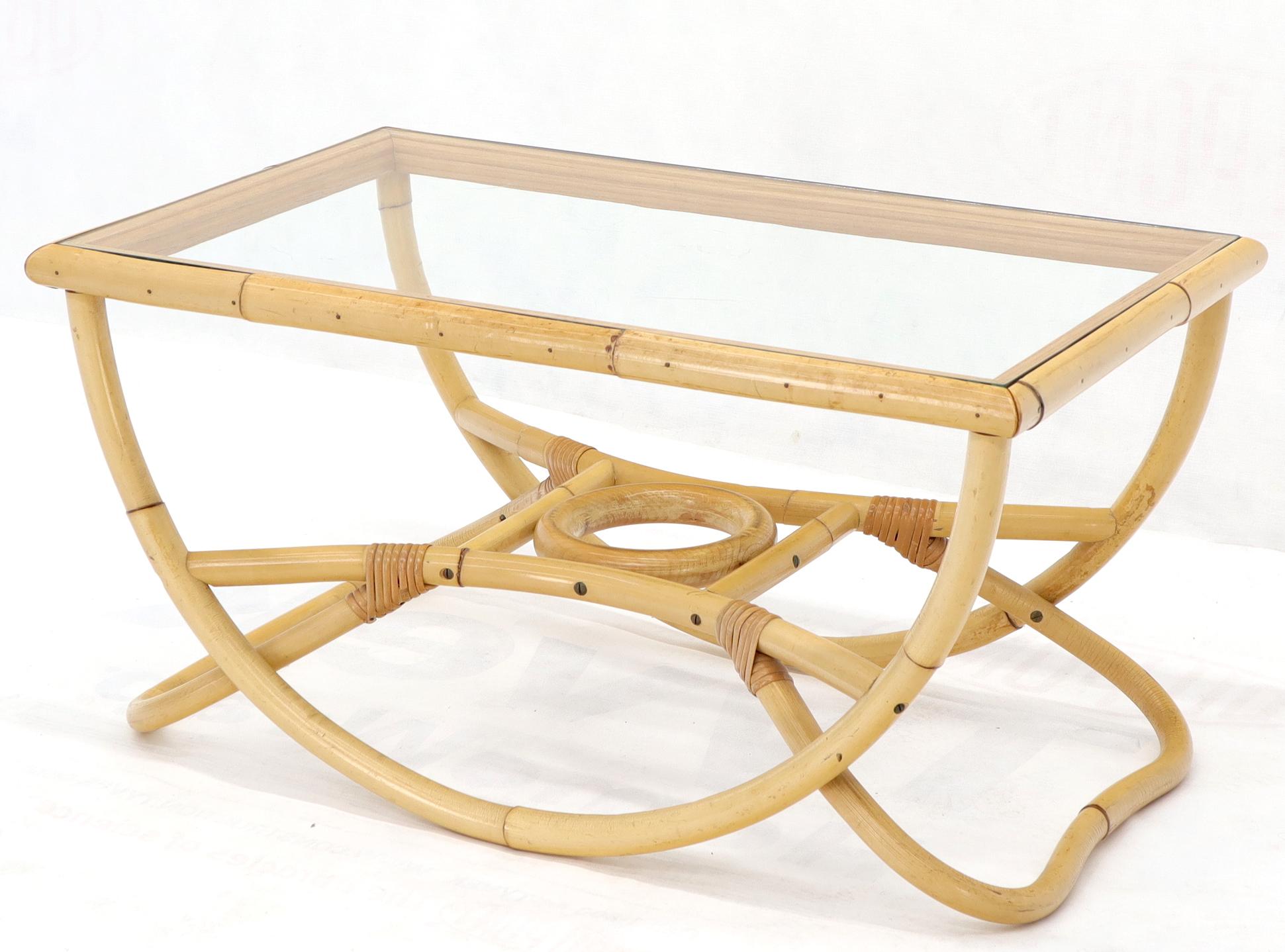 rattan coffee table with glass top