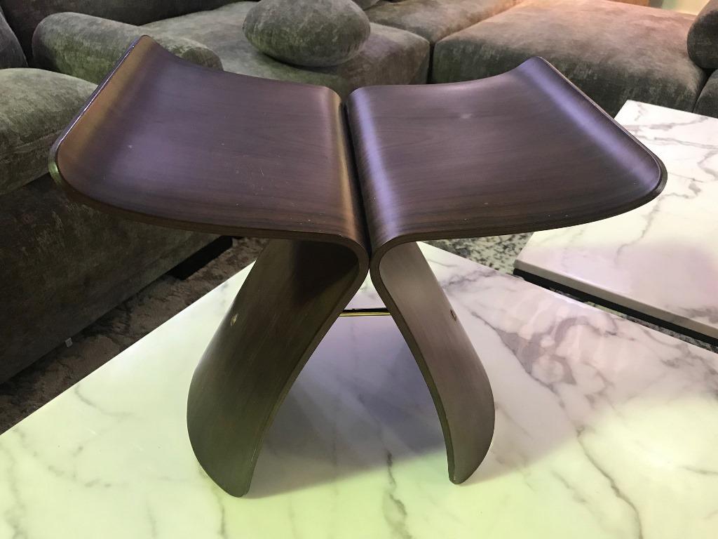 Sori Yanagi Japanese Designer Midcentury Signed Bent Rosewood Butterfly Stool 1