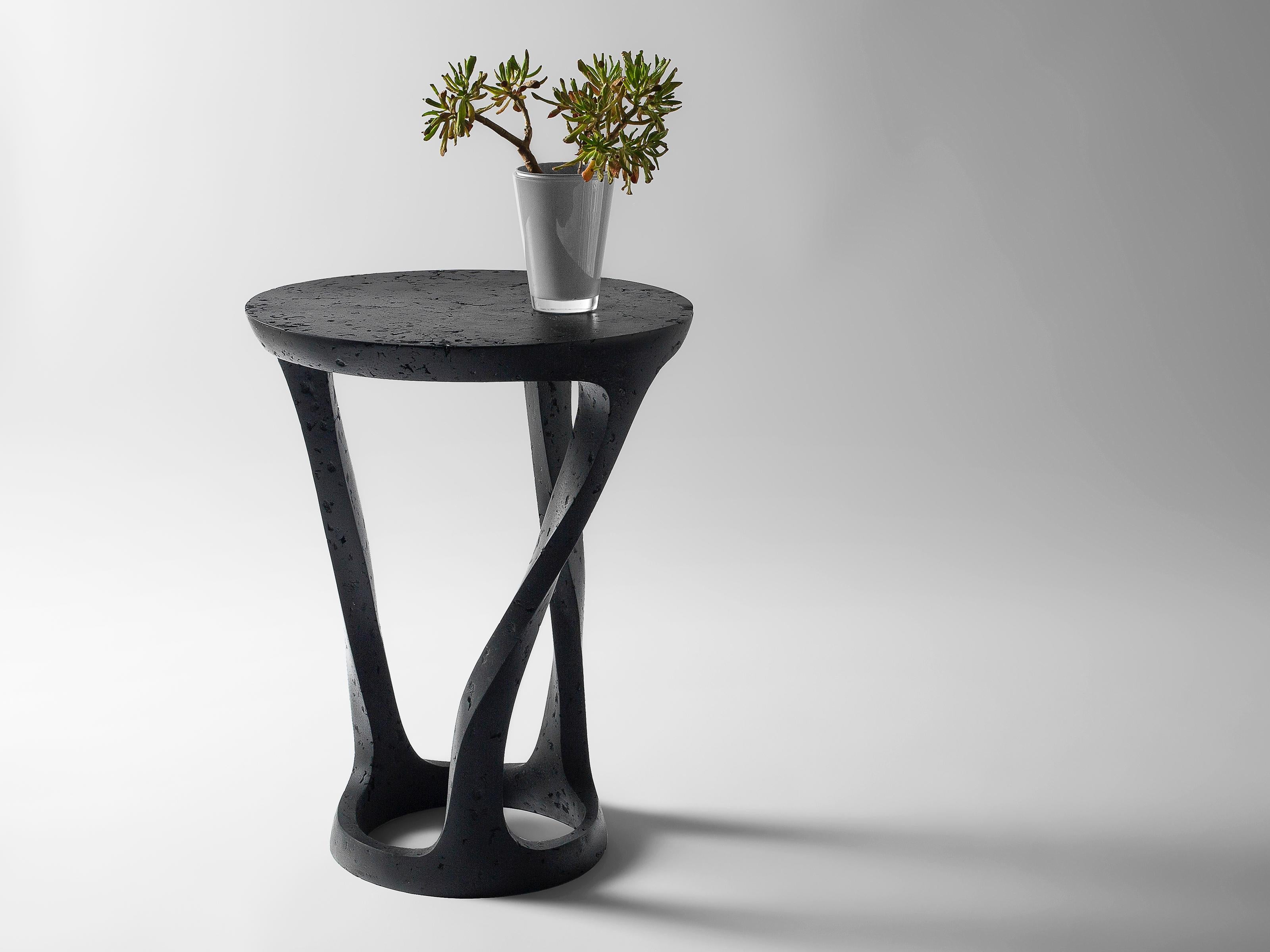 Lithuanian Bent Side Table by Donatas Zukauskas For Sale