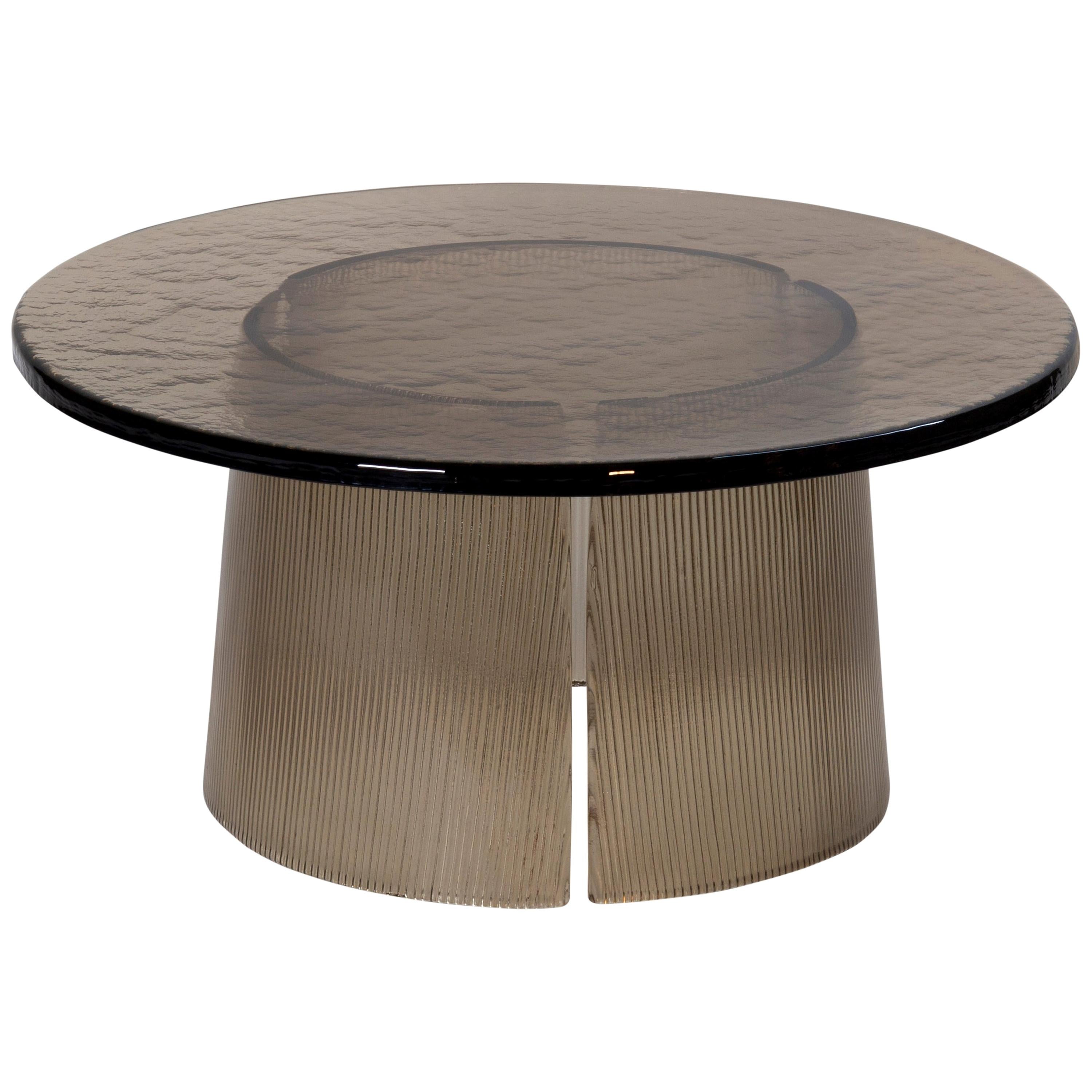 Bent Side Table, European, Minimalist, Grey, German, Table, Big For Sale