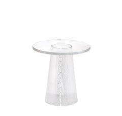 Bent Side Table High Transparent by Pulpo