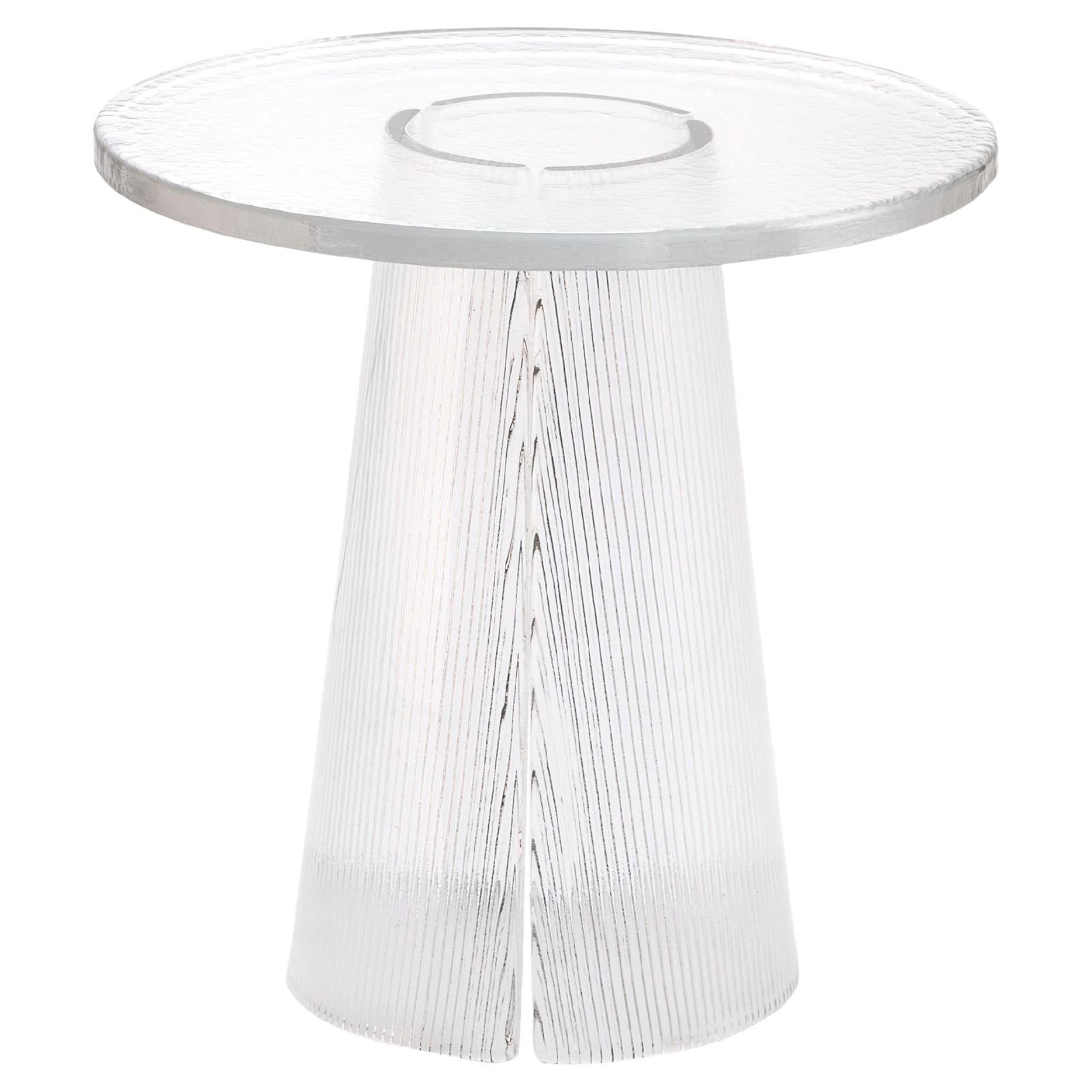 Bent Side Table High Transparent by Pulpo