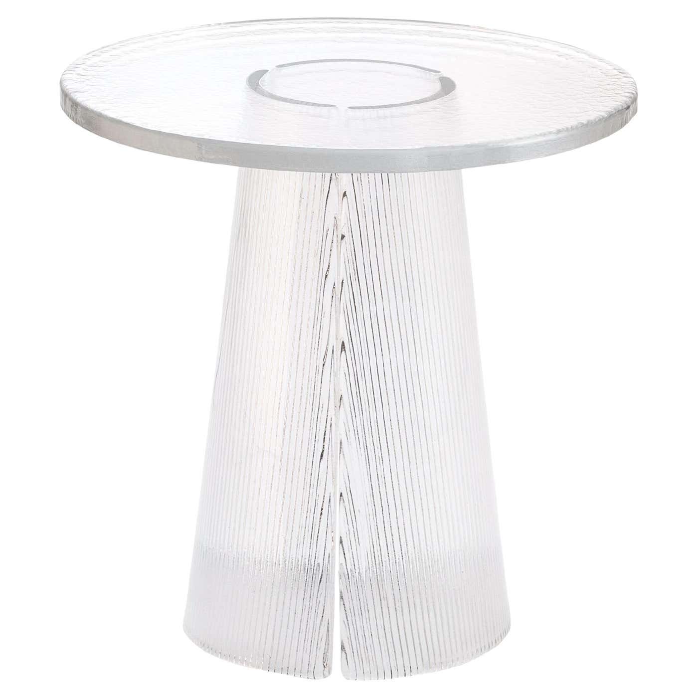 Bent Side Table High Transparent by Pulpo For Sale at 1stDibs