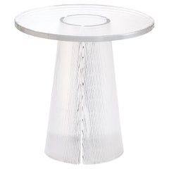 Bent Side Table High Transparent by Pulpo