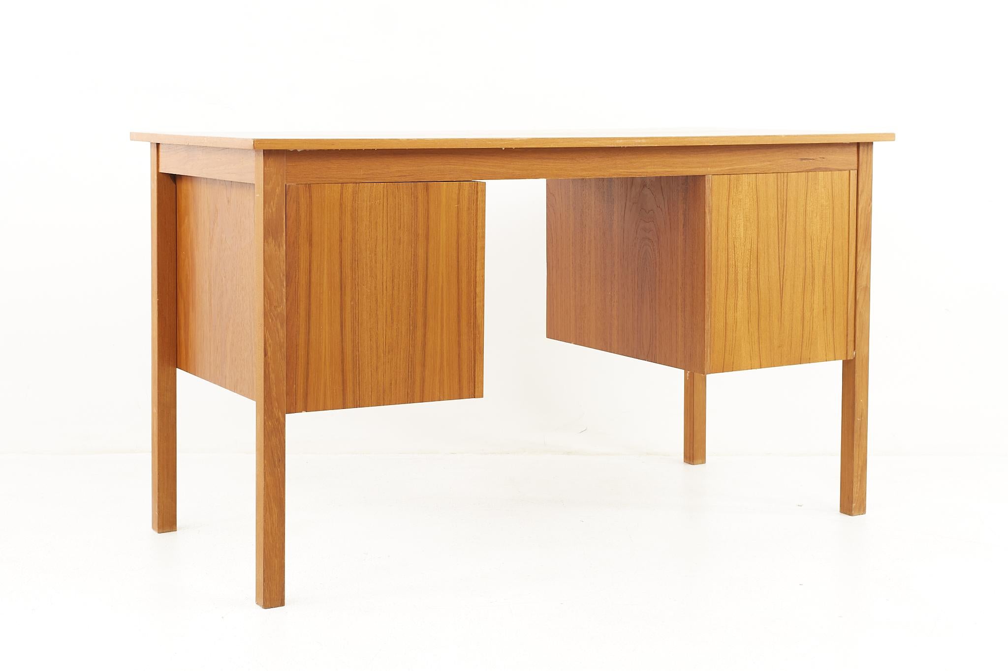 Mid-Century Modern Bent Silberg Mobler Mid Century Danish Teak Desk For Sale