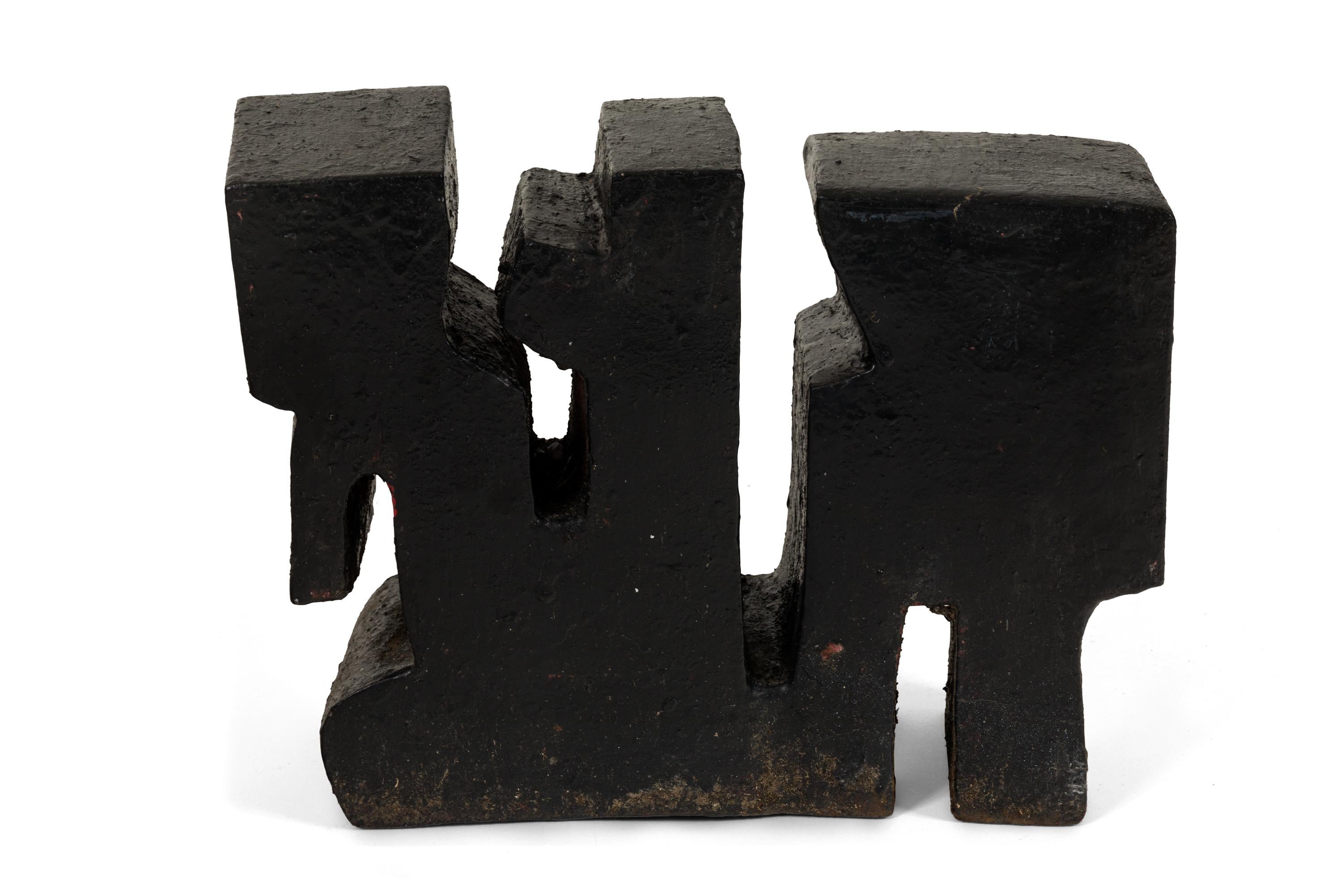 Bent Sørensen is best known as a sculptor but started out as a painter. He met the group of Danish and international artists connected to the Galerie Denise René in Paris, circa 1948. Sørensen sculptures often contain a sharpness, this sculpture's