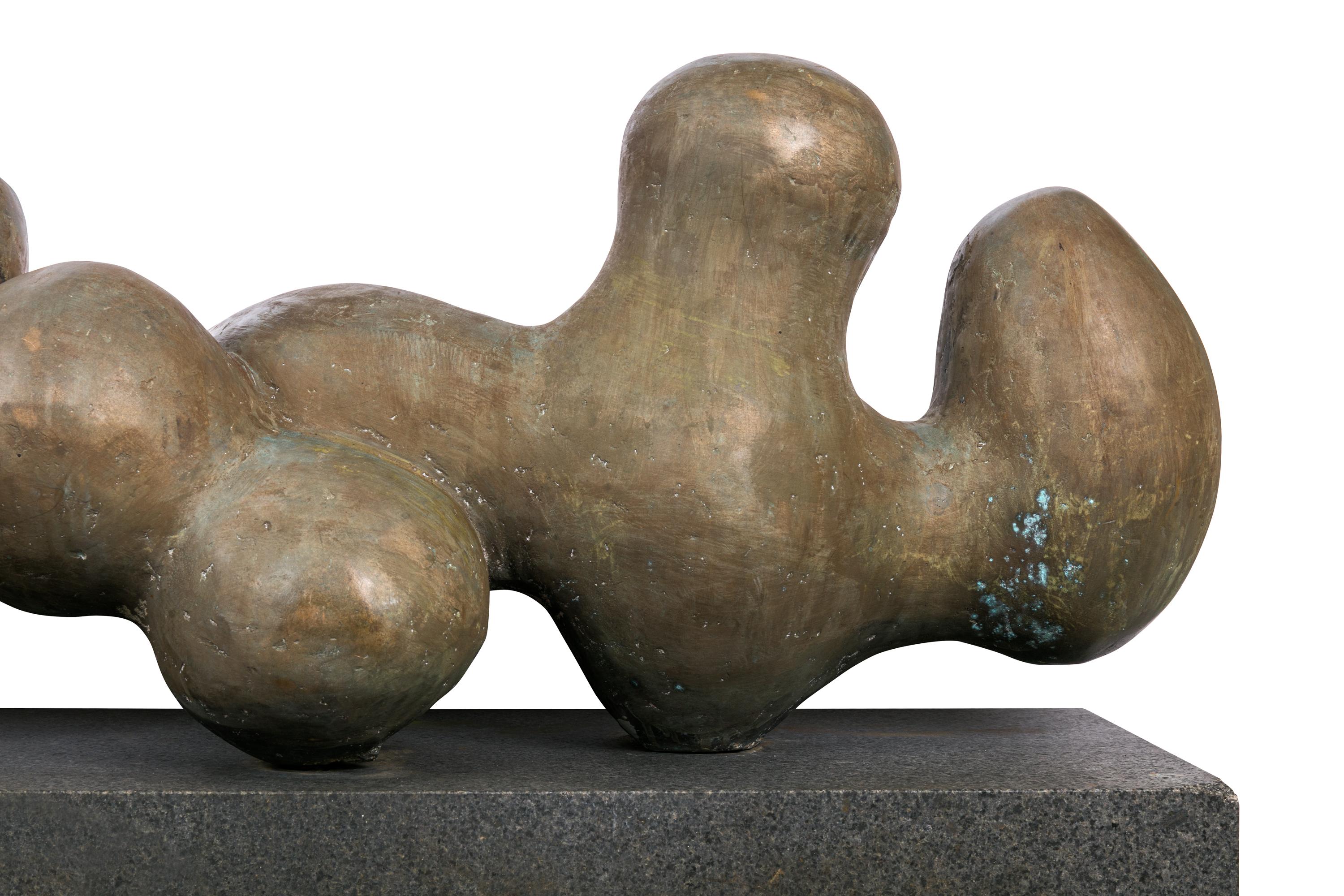 Danish Bent Sorensen Bronze Abstract Sculpture, Denmark 1970s