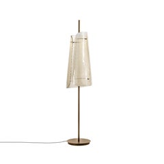 Bent Two Smoky Grey Champagner Floor Lamp by Pulpo
