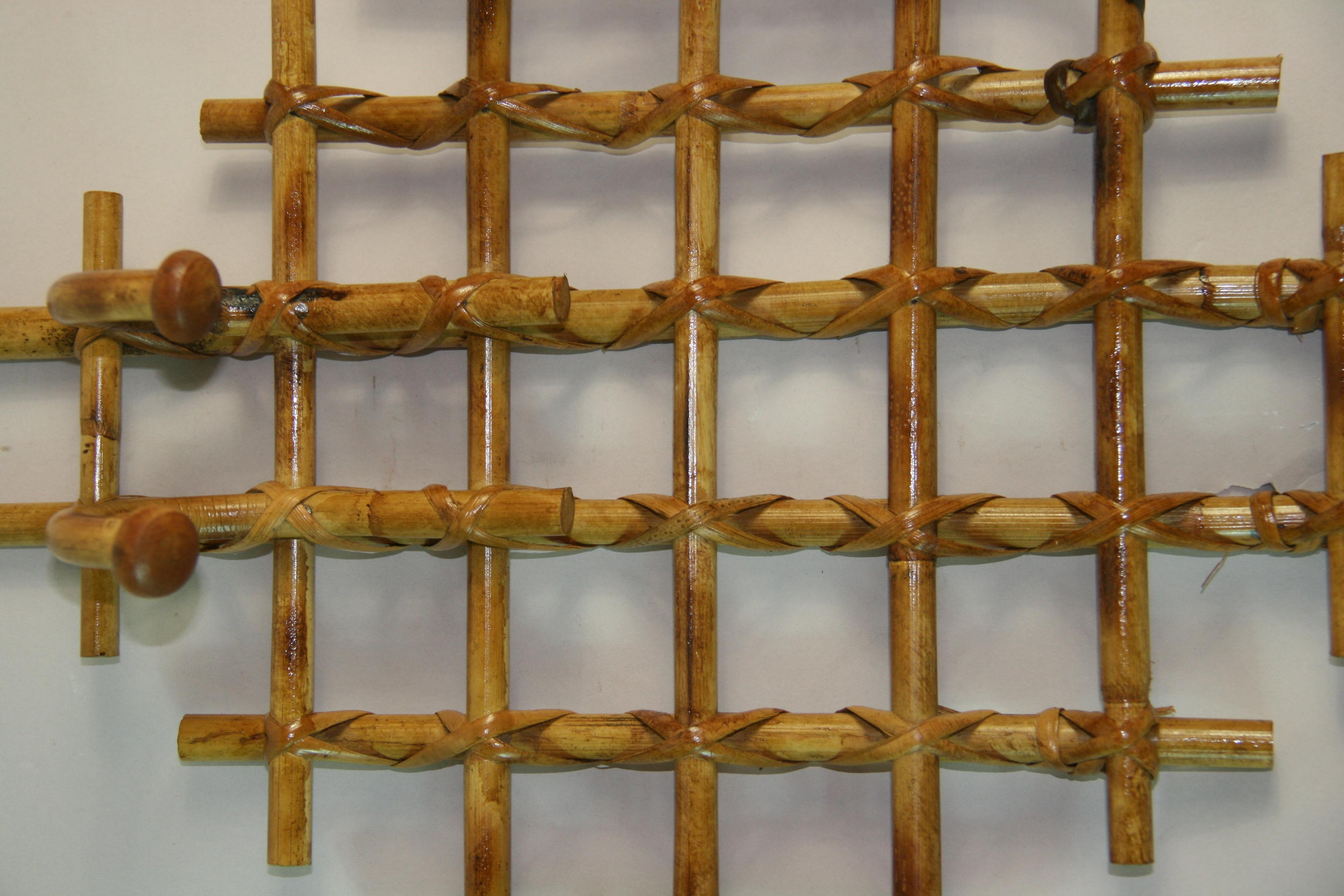 Italian Bent Willow Six Hook Coat and Hat Rack For Sale 1