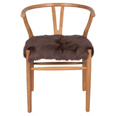 Bent Wood Armchair with Hide Seat