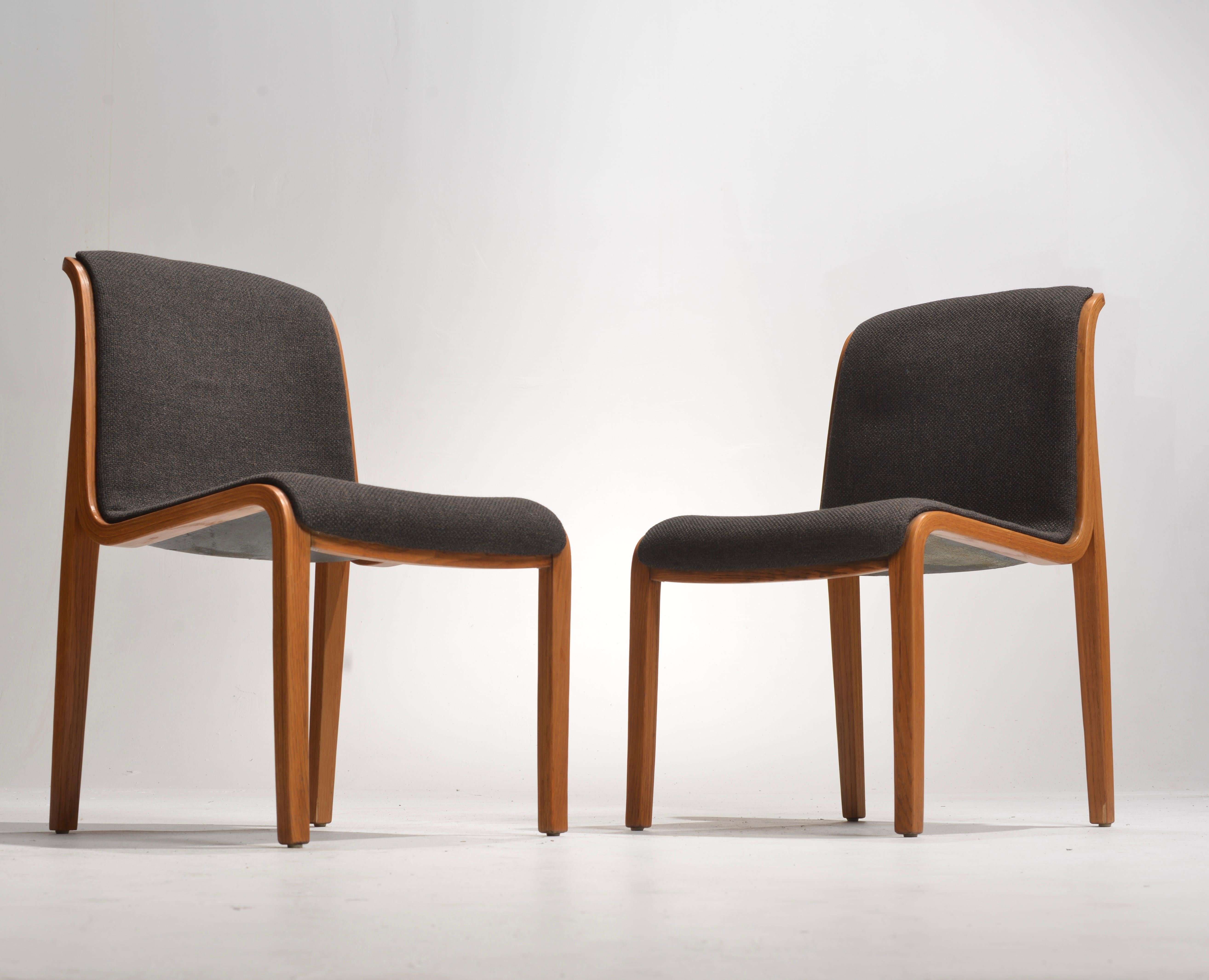 American Bent Wood Upholstered Dining Chairs by Bill Stephens for Knoll For Sale