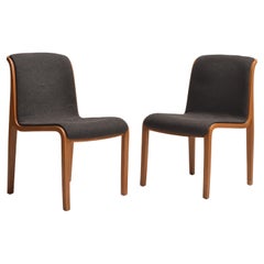 Retro Bent Wood Upholstered Dining Chairs by Bill Stephens for Knoll