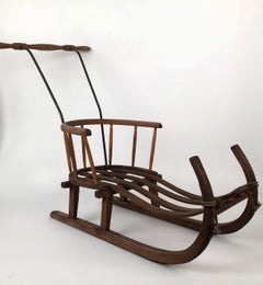 Bent Wood Victorian Sled with Unique Form