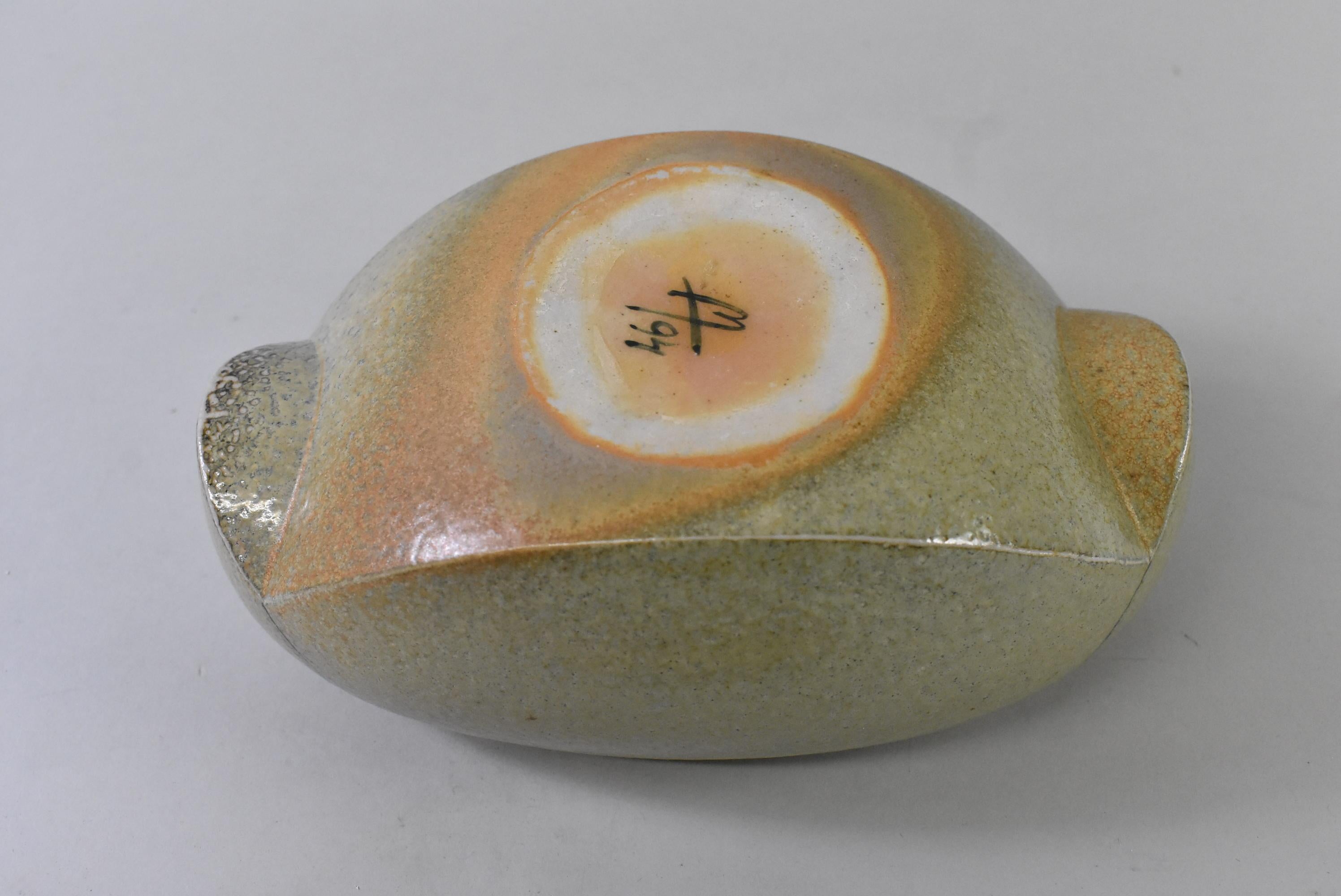 20th Century Bente Hansen Covered Pottery Dish For Sale