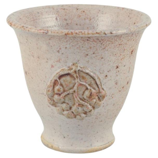 Bente Hansen. Danish ceramic artist. Unique ceramic vase. 1980s For Sale