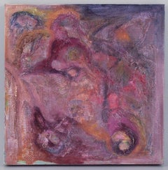 Bente Lausen. Tecnica mista su tela. Composizione astratta. 2004
