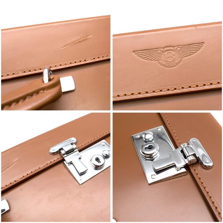 Women's or Men's Bentley Brown Leather Suitcase