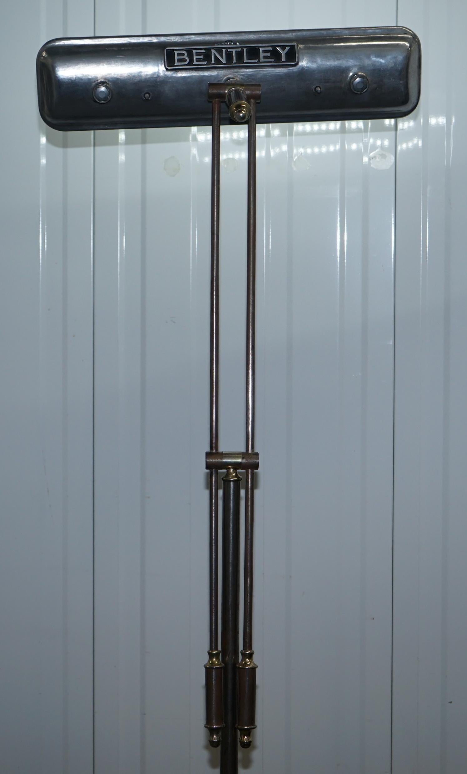 Bentley Floor Standing Articulated Angle Poise Chrome and Polished Metal Lamp 4