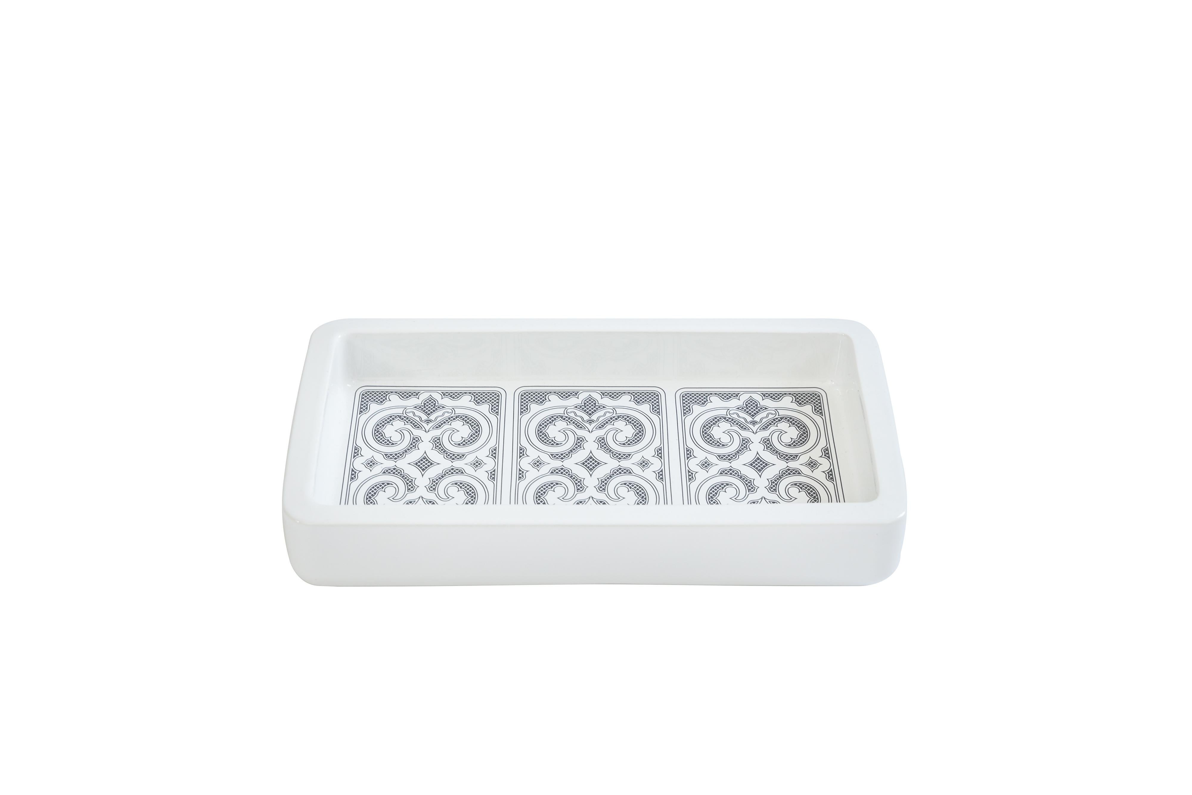 Italian  Bento inspired ceramic serving platter from the SoShiro Ainu collection For Sale