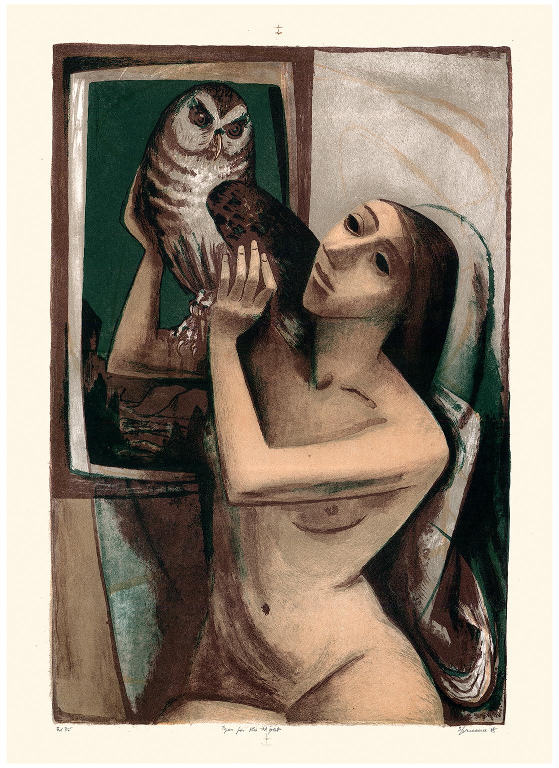 'Eyes for the Night' — Mid-century Modernism - Print by Benton Murdoch Spruance